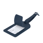 Identificador de bagagem de pele sintética com fivela ajustável terceira vista