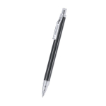 Caneta de alumínio reciclado com detalhes transparentes, tinta azul segunda vista