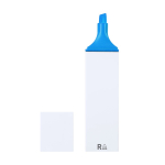 Marca-texto fluorescente com estojo branco e tinta em várias cores cor azul primeira vista