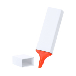 Marca-texto fluorescente com estojo branco e tinta em várias cores segunda vista