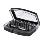 Conjunto de ferramentas com estojo de plástico e pontas magnéticas