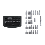 Conjunto de ferramentas com estojo de plástico e pontas magnéticas quarta vista