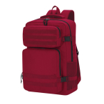 Mochila de poliéster para portátil com vários bolsos 17” cor vermelho primeira vista