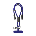 Pulseira de rPET com cabo de carga e transferência de dados 60 W cor azul primeira vista