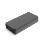 Powerbank 20 000 mAh com 3 cargas simultâneas e portas USB-A e USB-C cor preto