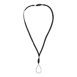 Caneta com pega e cordão para chaves com tinta azul, preta e vermelha cor branco/preto sexta vista