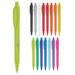 Caneta feita em Itália de plástico reciclado, tinta azul