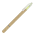 Caneta com marca-texto fluorescente e tinta azul recarregável cor amarelo