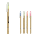 Caneta com marca-texto fluorescente e tinta azul recarregável
