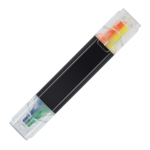 Marca-texto fluorescente de 4 cores com pontas biseladas cor preto