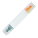 Marca-texto fluorescente de 4 cores com pontas biseladas cor branco