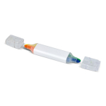 Marca-texto fluorescente de 4 cores com pontas biseladas cor branco quinta vista