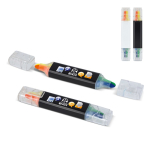 Marca-texto fluorescente de 4 cores com pontas biseladas