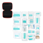 Kit de primeiros socorros, estojo de borracha suave, certificação UE cor vermelho quinta vista