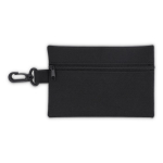 Kit de primeiros socorros compacto com mosquetão poliéster cor preto terceira vista