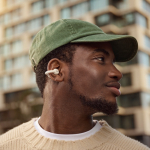 Auriculares abertos com resistência ao suor marca Philips cor branco quarta vista