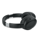 Auscultadores com almofadas macias e microfone com função de silêncio cor preto terceira vista