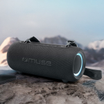 Colunas Bluetooth portáteis, luz e correia resistente à água Muse 30 W cor preto quinta vista