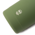 Garrafa térmica em aço inox reciclado com pega em silicone macio 500 ml cor branco vista detalhe 2