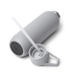 Garrafa térmica em aço inoxidável reciclado com palhinha 500 ml cor cinzento vista detalhe 3