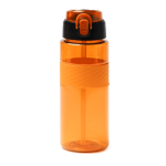 Garrafa sport em plástico reciclado com dosador tipo palhinha 700ml cor cor-de-laranja segunda vista