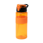 Garrafa sport em plástico reciclado com dosador tipo palhinha 700ml cor cor-de-laranja primeira vista de uso