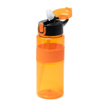 Garrafa sport em plástico reciclado com dosador tipo palhinha 700ml cor cor-de-laranja vista detalhe 1