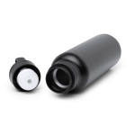 Garrafa térmica de aço inoxidável reciclado com tampa de botão 750ml cor preto vista detalhe 3