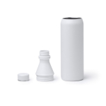 Garrafa térmica de aço inoxidável com dupla abertura e tampa 550ml cor vermelho vista detalhe 1