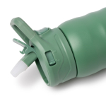 Garrafa térmica em aço inoxidável reciclado com palhinha e pega 710ml cor preto vista detalhe 3