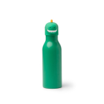 Garrafa térmica com design infantil e tampa com cabeça de animal 450ml cor verde segunda vista