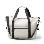 Saco multifunções de algodão reciclado com alça a tiracolo cor bege segunda vista