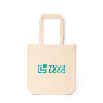 Saco de algodão com fecho de correr e fole 230 g/m² vista principal