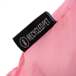 Saco de compras dobrável em plástico reciclado com cordão ajustável cor cor-de-rosa vista detalhe 4