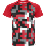 T-shirt técnica unissexo poliéster manga raglan 150 g/m² Roly Direct Ventor cor vermelho segunda vista