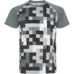 T-shirt técnica unissexo poliéster manga raglan 150 g/m² Roly Direct Ventor cor cinzento segunda vista