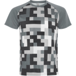 T-shirt técnica unissexo poliéster manga raglan 150 g/m² Roly Direct Ventor cor cinzento primeira vista de uso