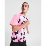 T-shirt técnica unissexo poliéster manga raglan 150 g/m² Roly Direct Ventor cor rosa pastel primeira vista de uso