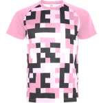 T-shirt técnica unissexo poliéster manga raglan 150 g/m² Roly Direct Ventor cor rosa pastel terceira vista