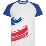 T-shirt seleções manga curta toque algodão 190 g/m2 Roly Direct Forza cor azul primeira vista de uso