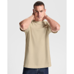 T-shirt unissexo oversize algodão manga curta 270 g/m² Roly Direct Chow cor branco vista detalhe 2