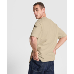 T-shirt unissexo oversize algodão manga curta 270 g/m² Roly Direct Chow cor branco vista detalhe 3