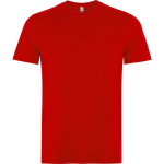 T-shirt unissexo de algodão de manga curta 180 g/m2 Roly Direct Kutta cor vermelho primeira vista de uso