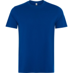 T-shirt unissexo de algodão de manga curta 180 g/m2 Roly Direct Kutta cor azul real primeira vista de uso