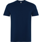 T-shirt unissexo de algodão de manga curta 180 g/m2 Roly Direct Kutta cor azul-marinho primeira vista de uso