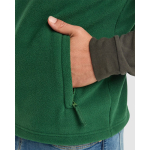 Colete polar unissexo com fecho de correr 300 g/m2 Roly Direct New Bellagio cor verde garrafa vista detalhe 5