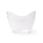 Balde de gelo transparente com pegas laterais em plástico resistente 4 L cor transparente segunda vista