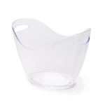 Balde de gelo transparente com pegas laterais em plástico resistente 4 L cor transparente primeira vista de uso