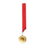 Medalha de metal com fita de poliéster e mosquetão de fixação Ø5 cm cor vermelho segunda vista