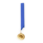 Medalha de metal com fita de poliéster e mosquetão de fixação Ø5 cm cor azul real segunda vista